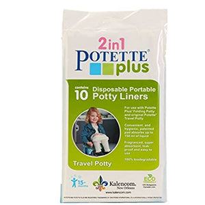 2 in 1 Potette Plus 10 Disposable Portable Potty Liners
