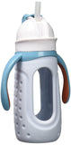 Drinkadeux Insulated Glass Bottle with Straw and Handles