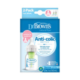 Dr. Brown’s Natural Flow® Options+™ Preemie Baby Bottle, 2 oz/60 ml, 2 PK